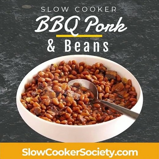 How to Make Slow cooker BBQ Pork & Beans | Crock Pot BBQ Pork and Beans Recipe