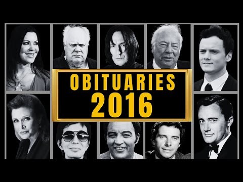 Famous Hollywood Celebrities We've Lost in 2016 - Obituary in 2016