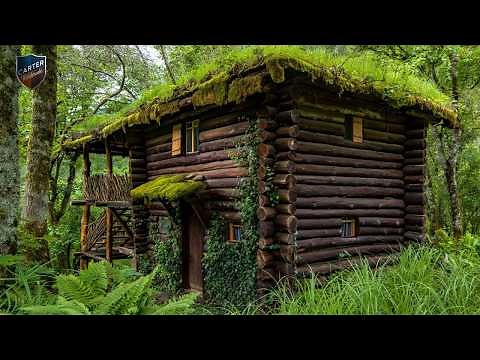 Solo Survival In he Wild: Hand-Building Two Forest Shelters with Simple Tools Only