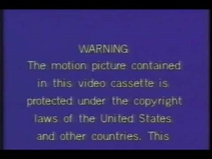 Media Home Entertainment warning screen & logo, 1985