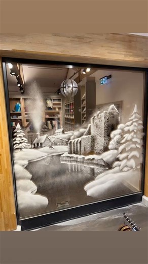 4.4K views · 81 reactions | Snow spray landscapes #snowsprayart #windowart #sprayart #snowwindows | Snow Windows | Facebook