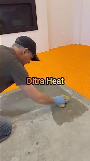 How To Ditra on concrete #shorts