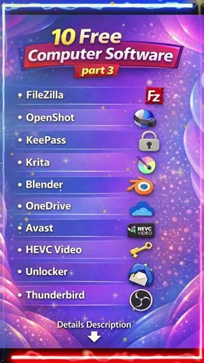 10 Free Computer Software, Part 3🔥 #shorts #freesoftware #techbangla #pcsoftware