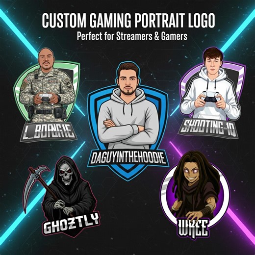 Custom Gaming Mascot Logo | Cartoon Avatar Design for Twitch Streamers (digital Download) - Etsy