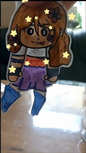 Comment faire une marionnette en papier !🤩 🌸 N'hésitez pas a faire ça chez vous !!🌺#cute 👒