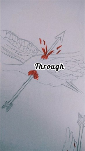 She was a bird I was an arrow(part 2) blood song by Noahfloserch #ytshorts #fyp #art#shorts #sketch