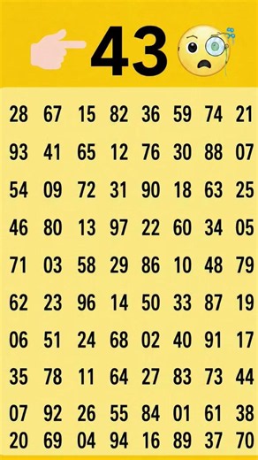 🎯 Find Number 43 Hidden Among the Crowd! #puzzle #puzzlegame #trending