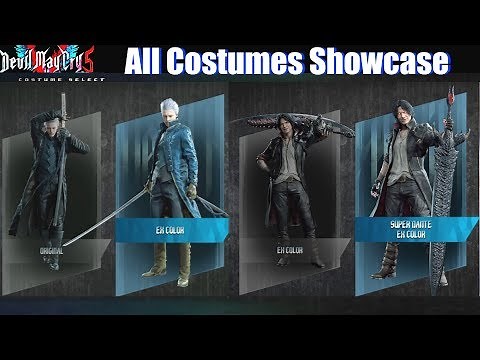 DMC 5 All Costumes Unlocked (Vergil Dante Nero Lady Trish Nico) - Devil May Cry 5 2019
