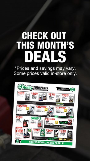 Check out this month’s DEALS! Get your car ready for the season ahead with discounts on the parts and accessories you need, and have them delivered right to your door—or pick them up at your local store!  | O'Reilly Auto Parts | Facebook