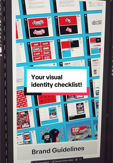 Your (in-depth) Visual Identity Checklist ⬇️🔥 Firstly, I’d like to point out not all visual identity checklists look like this. Depending on the deliverables, goals and where the identity can be seen can depend on what is the best solution for the brand. For the recent rebrand of Scene75 they were after a full comprehensive kit that allowed them ease of rolling out specific marketing campaigns so certain templates and assets were created to cater to this! ✅ Logo Family ✅ Color Palette ✅ Typogra