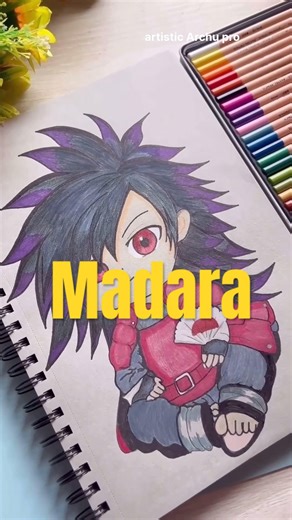 Cute but Dangerous 😈 Madara Kid Version ||#drawing #art #anime#madara