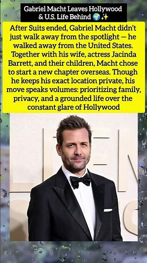 Gabriel Macht Leaves Hollywood & U.S. Life Behind 🌍✨