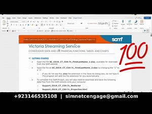 Shelly Cashman Excel 2019 Modules 4-7 SAM Critical Thinking Capstone Project 1c #excelmodule4-7