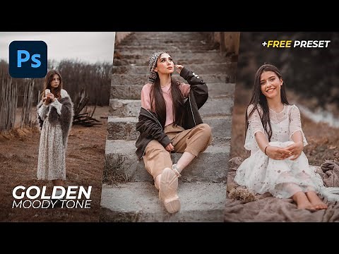Golden Tone Preset - Photoshop Tutorial | Golden Moody Color Grading in Photoshop