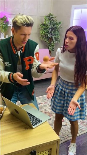 Egg-citing Fake Egg Prank! 🥚😂 #Shorts