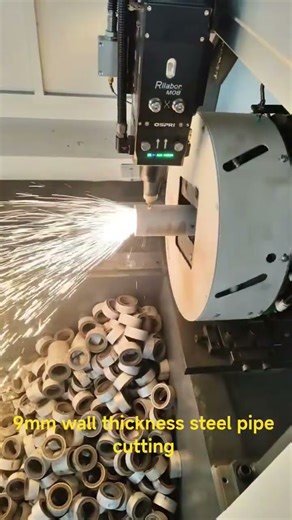 Laser cutting of thick-walled steel pipes#lasercutting #pipecutter #pipe