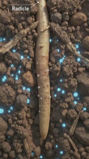 Apple Seed Germination in 30 Seconds Watch How Roots Grow & Absorb Water | 3D Animation #Shorts