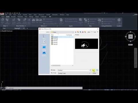 Insert dwg file as external link of AutoCAD