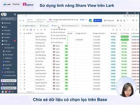 Sử dụng tính năng Share View trên Lark - Chia sẻ dữ liệu có chọn lọc trên Base