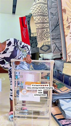 Space-Saving Metallic Outdoor Hanging Rack