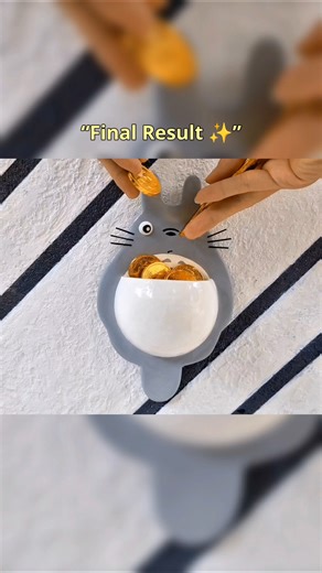 Painting My Cement Totoro… Final Result! 🎨#shorts #cement #diy #satisfying #handmade