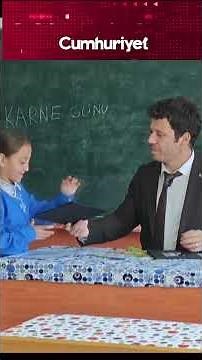 The only student in the school: İlayda got her report card!