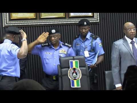 Moment DIG frank Mba Saluted IGP Disu on first official assignment