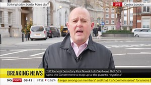 The government has been "sabotaging" efforts to resolve the wave of strikes continuing to sweep across the country, the new general secretary of the TUC has said. Read more: https://trib.al/aHI4KXv 📺 Sky 501, Virgin 602, Freeview 233 and YouTube | Sky News