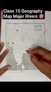 Class 10 Geography Map majer River Social Science 🎯#shortvideo#upboardexam