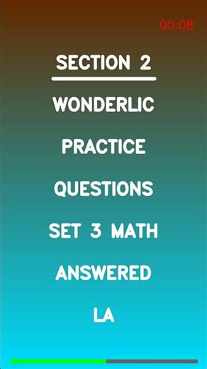 Wonderlic Practice Questions Set 3 Math Answered La Latest