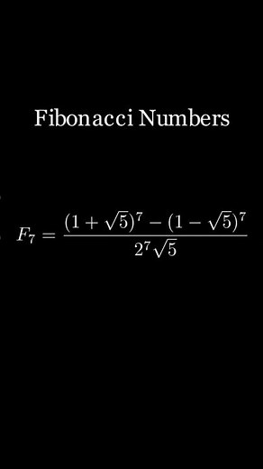 Formula for Fibonacci Numbers!