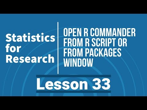 Open R Commander from R Script or from Packages Window