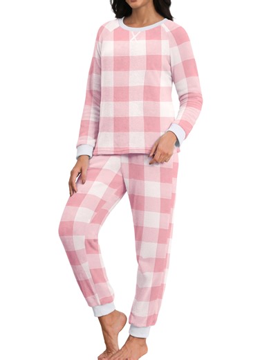 MINTREUS Womens Christmas Fannel Fuzzy Pajamas - Plush Fleece Set with Pockets | Holiday Gift & Toasty Loungewear