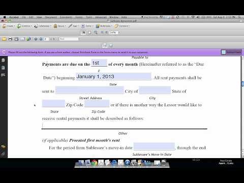 How to Fill in Sublease Agreement