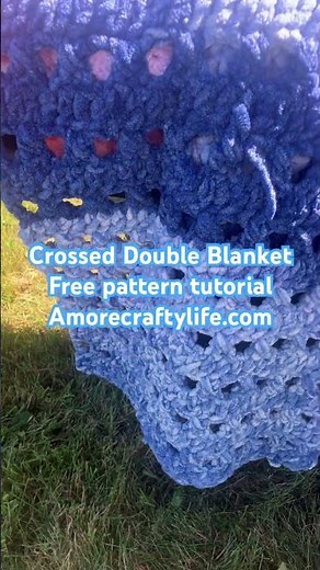Crossed Double Crochet Blanket Pattern Tutorial Easy Chunky #crochet #crochetpattern