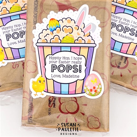 Kids Popcorn Easter Stickers, Poppin’ Party Favor Stickers for Class Gift Exchange, Easter Snack Stickers , Set of 10 - Etsy