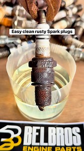 Easy to clean rusty Spark Plugs #diy #fypシ゚viralシ #highlightsシ゚ #mechanic #DIYMechanic #trendingusa #fblifestyle | Team Belbros