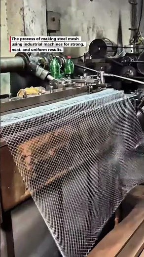 Steel Mesh Manufacturing Process Using a Machine | Strong, Neat, and Precise!