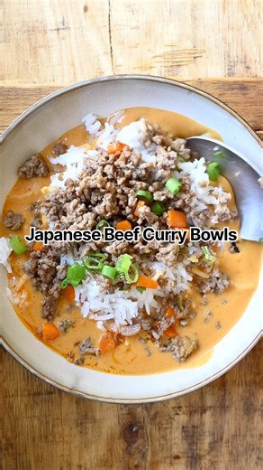 Easy Japanese Ground Beef Curry Bowls