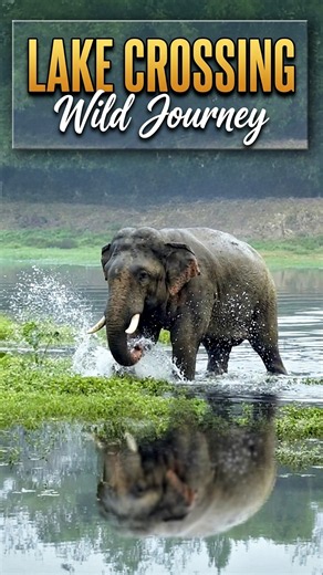 Tusker Elephant cross jungle side lake during migration. #wildlife #elephant #wildchroniclesrahul