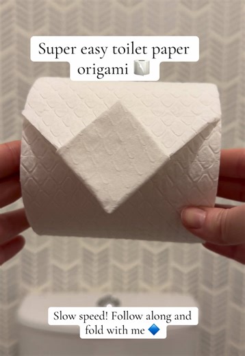Simple Diamond Toilet Paper Origami