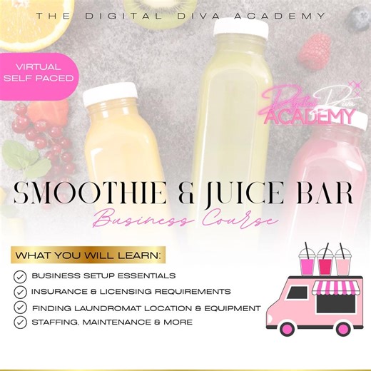 How to Start a Smoothie & Juice Bar | Beverage Business Mini Course - Etsy