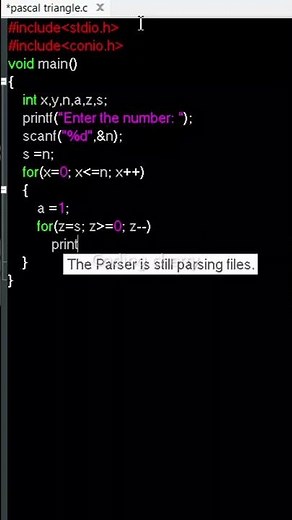 Pascal Training pattern Program in c #competitivecoding #codingtutorials #computerprogram #code