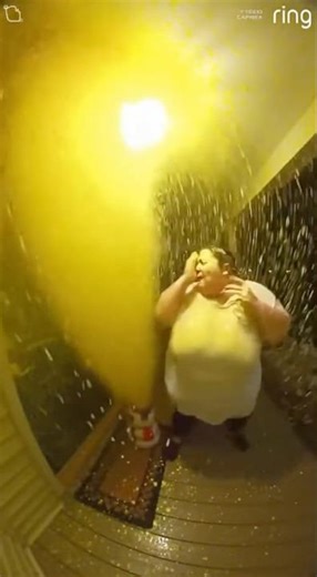 Snowman Was a Trap 💥 Yellow Paint Explosion (Ring Doorbell Cam) #RingCamera