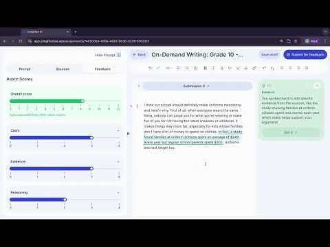 Real-Time AI Feedback for Every Student During In-Class Writing