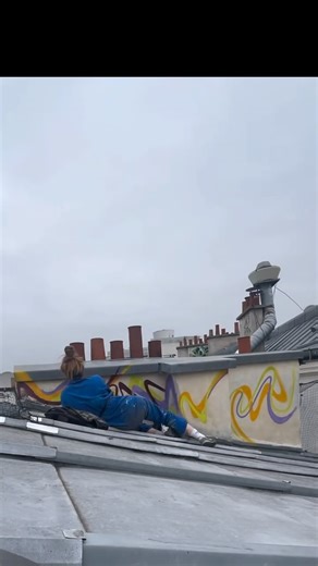 AMSTED on Instagram: "#amsted #rooftopgraffiti #rooftop #paris"
