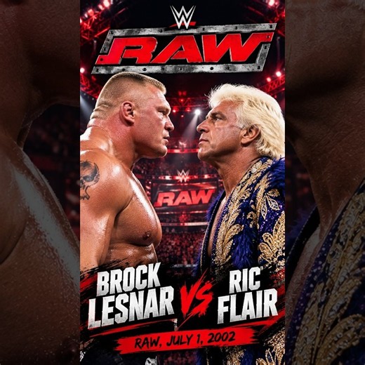 Brock Lesnar vs Ric Flair 🔥 The Beast vs The Nature Boy! | WWE Raw 2002