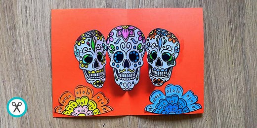Day of the Dead Pop-Up Card