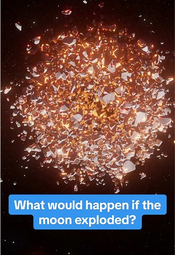 What would happen if the moon exploded? Would tides disappear? Would big chunks rain down on Earth? But most people don’t understand how far away the moon is! To see that, follow along! #shorts #moon #explosion #space #gravity