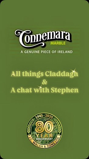 Celebrating 80 wonderful years of Connemara Marble 💚🇮🇪 — a journey of Irish craftsmanship, family tradition, and timeless beauty. From the heart of the West to homes all over the world, we’ve been proudly sharing a piece of Ireland for generations. Today’s chat was all things Claddagh 💍 — a symbol that has stood strong through the decades, representing love, loyalty, and friendship. It’s more than just a design — it’s a story we carry close to our hearts. We’re so excited to introduce our br